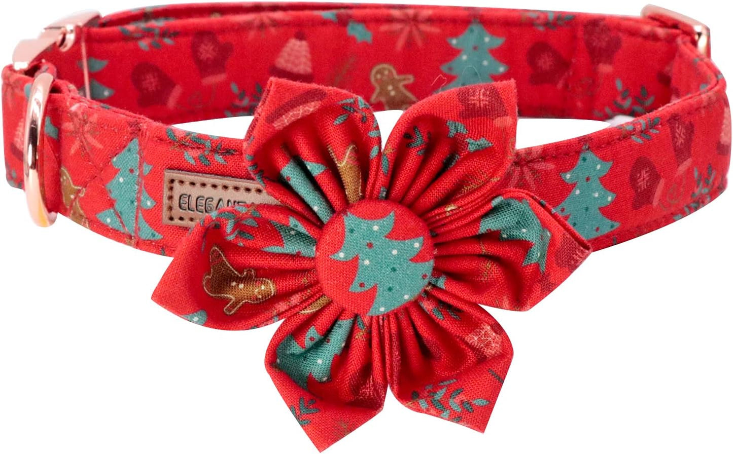 Christmas Dog Collar, Female or Male Dog Collar Flower, Pet Collar Adjustable Dog Collars with Flower for Small Medium Large Dogs