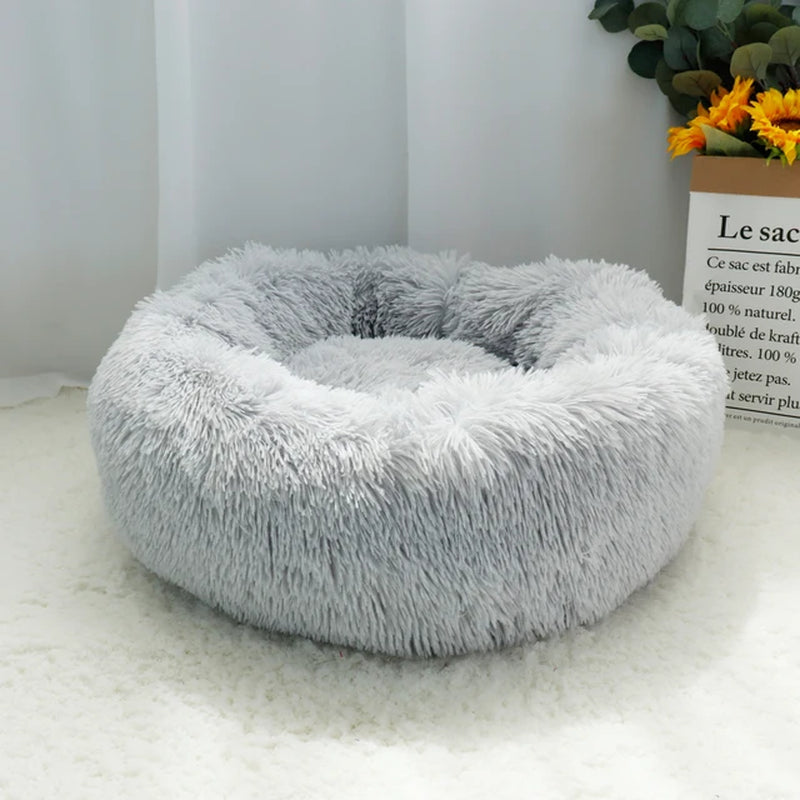 Round Plush Dog Cat Bed Pet House Mat Soft Puppy Cat Cushion Mat Small Dog Beds for Dogs Cats Winter Warm Sleeping Bed